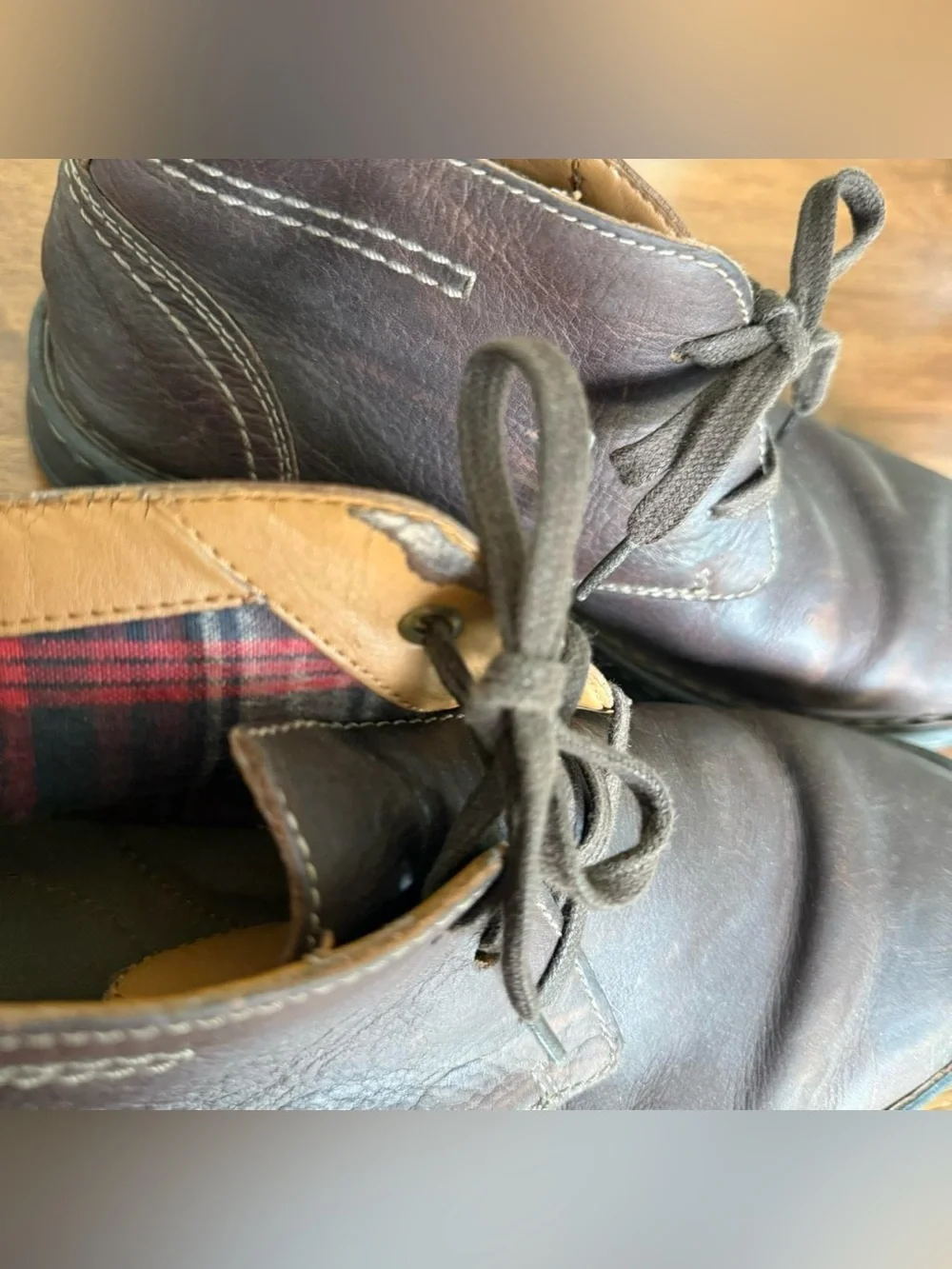 Clarks Collection Brown Leather Chukka Ankle Boots Size 10